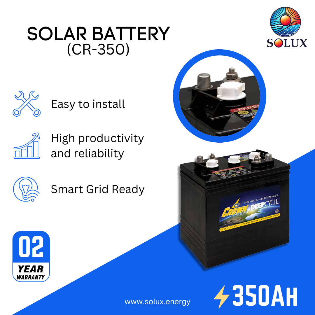 This is an image of Crown CR-350 Commercial Deep Cycle Battery